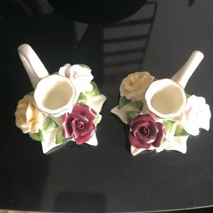 Vintage Candle Holders Victorian Cottage core